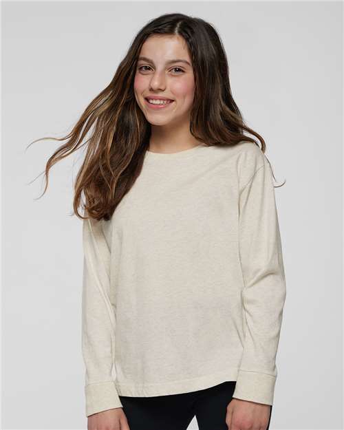 6201 - Youth Fine Jersey Long Sleeve Tee