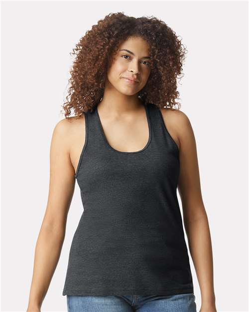 64220LCVC - Women's Softstyle® CVC Racerback Tank Top