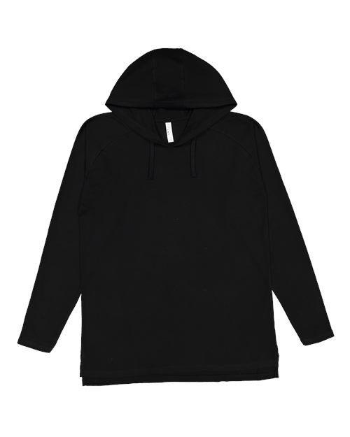 6917 - Unisex Fine Jersey Hooded Long Sleeve Raglan Tee