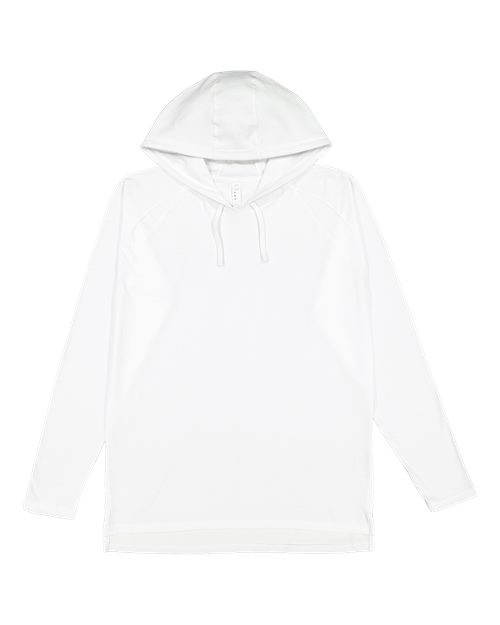 6917 - Unisex Fine Jersey Hooded Long Sleeve Raglan Tee