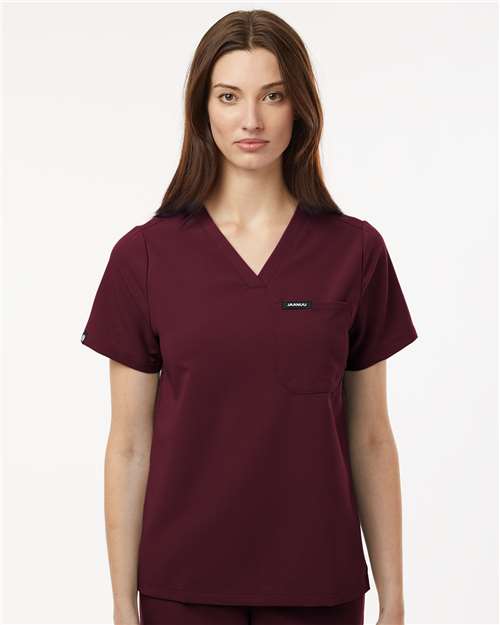 W10001 - Women's Rhena Essential 1-Pocket Scrub V-Neck Top