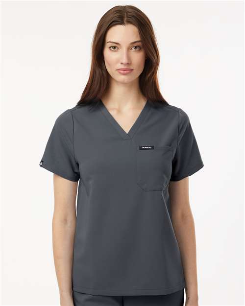 W10001 - Women's Rhena Essential 1-Pocket Scrub V-Neck Top