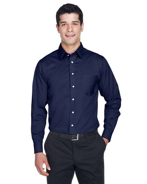 DG530 - Men's Crown Collection® Solid Stretch Twill Woven Dress Shirt