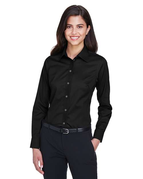 DG530W - Women's Crown Collection® Solid Stretch Twill Woven Dress Shirt