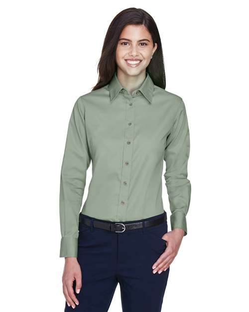M500W - Women's Easy Blend™ Twill Dress Shirt with Stain-Release