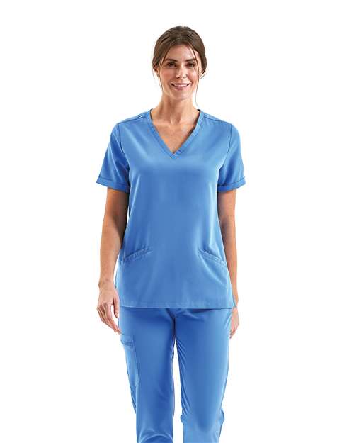 NN310 - Women's Invincible V-Neck Stretch Scrub Top
