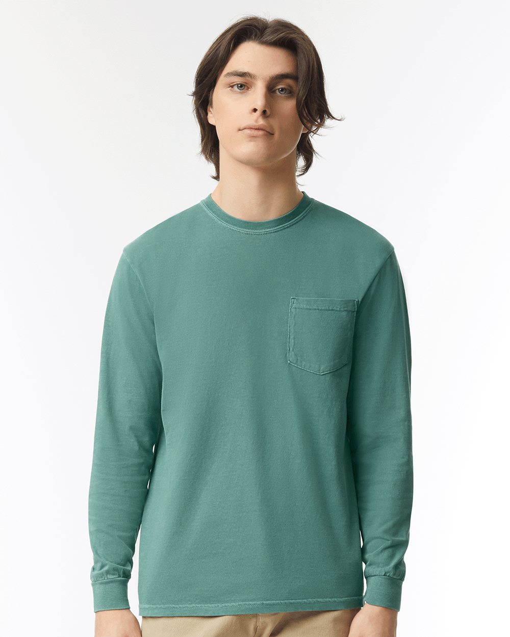 4410 - Unisex Garment-Dyed Heavyweight Long Sleeve Pocket T-Shirt