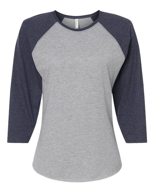 3530 - Women's Baseball Fine Jersey Three-Quarter Sleeve Tee