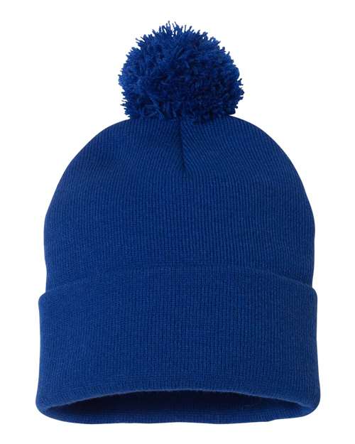 SP15 - 12" Pom-Pom Cuffed Beanie