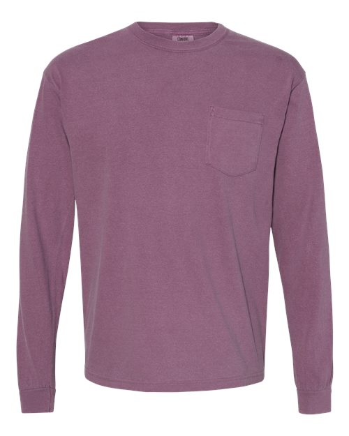 4410 - Unisex Garment-Dyed Heavyweight Long Sleeve Pocket T-Shirt