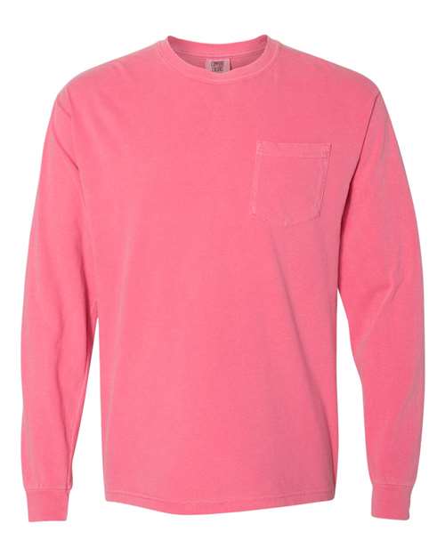 4410 - Unisex Garment-Dyed Heavyweight Long Sleeve Pocket T-Shirt