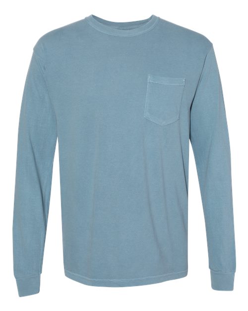 4410 - Unisex Garment-Dyed Heavyweight Long Sleeve Pocket T-Shirt
