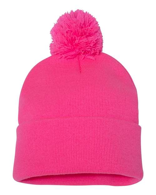 SP15 - 12" Pom-Pom Cuffed Beanie