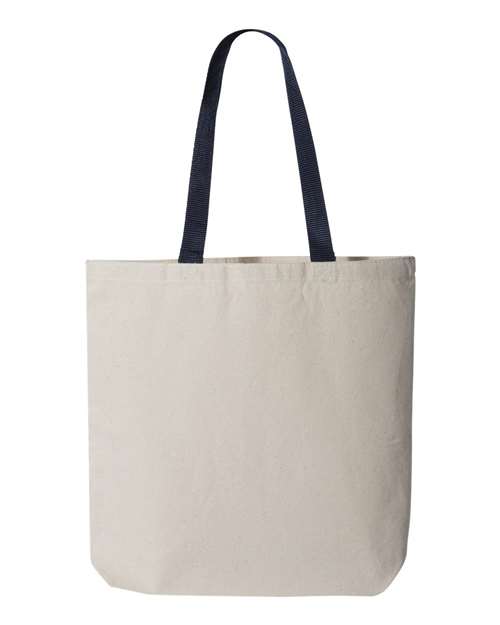 Q4400 - 11L Canvas Tote with Contrast-Color Handles