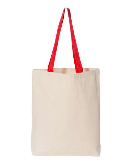Q4400 - 11L Canvas Tote with Contrast-Color Handles