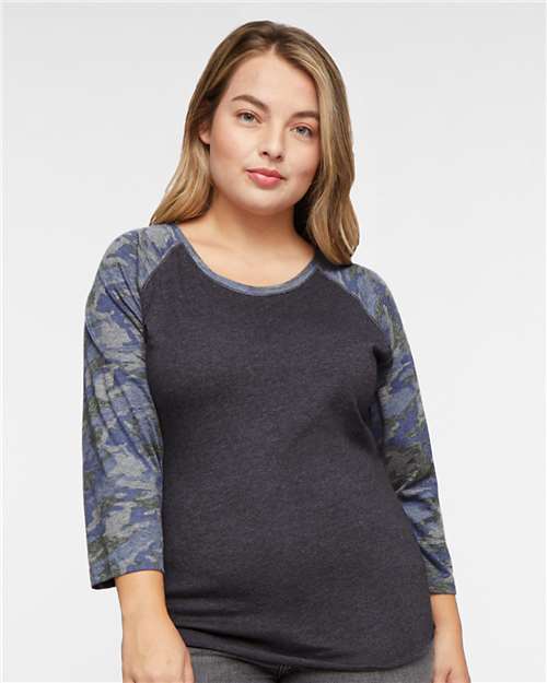 3530 - Women's Baseball Fine Jersey Three-Quarter Sleeve Tee