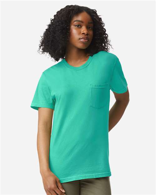 6030 - Unisex Garment-Dyed Heavyweight Pocket T-Shirt