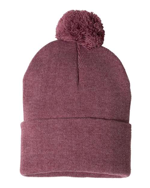 SP15 - 12" Pom-Pom Cuffed Beanie