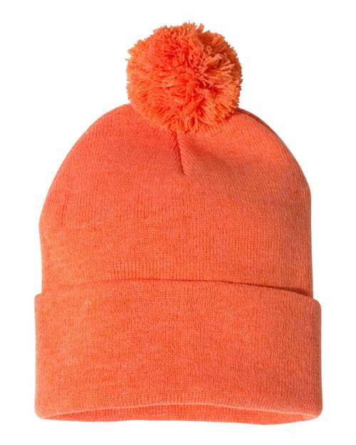 SP15 - 12" Pom-Pom Cuffed Beanie