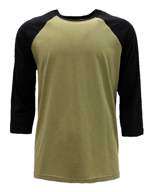 6251 - Unisex CVC Three-Quarter Sleeve Raglan Tee