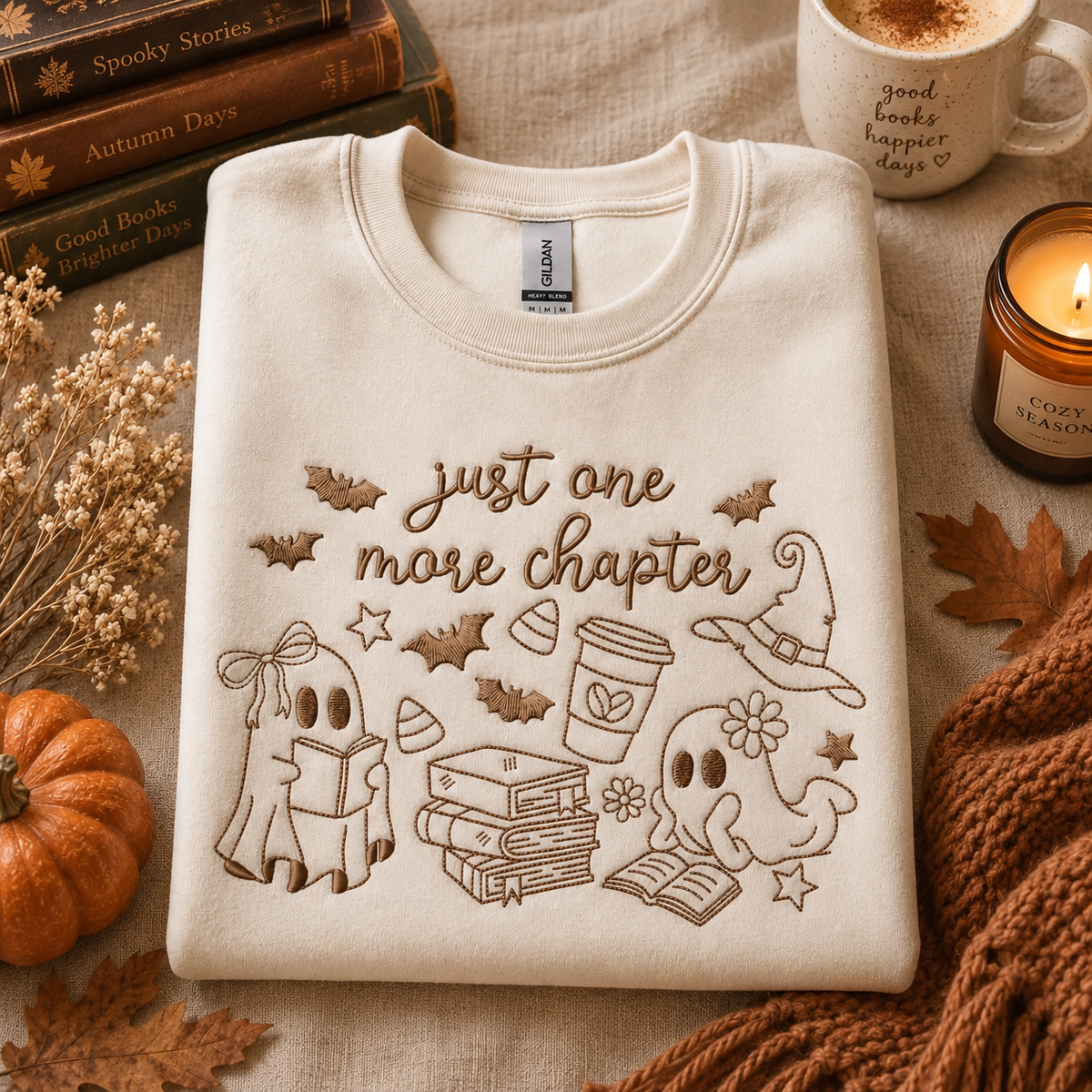 Just One More Chapter - Embroidered Apparel