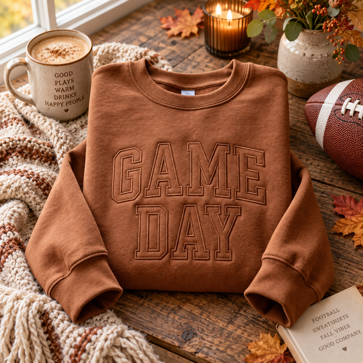 Game Day Sweatshirt - Embroidered Apparel