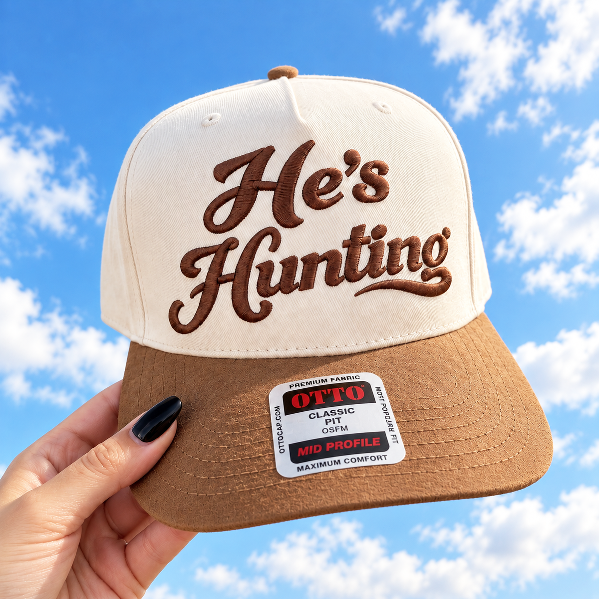 He’s Hunting Hat - Embroidered Apparel