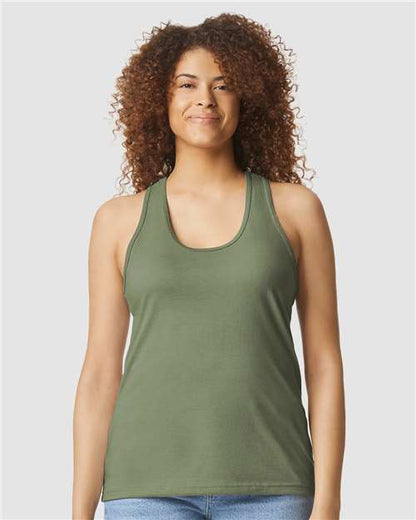 64220LCVC - Women's Softstyle® CVC Racerback Tank Top