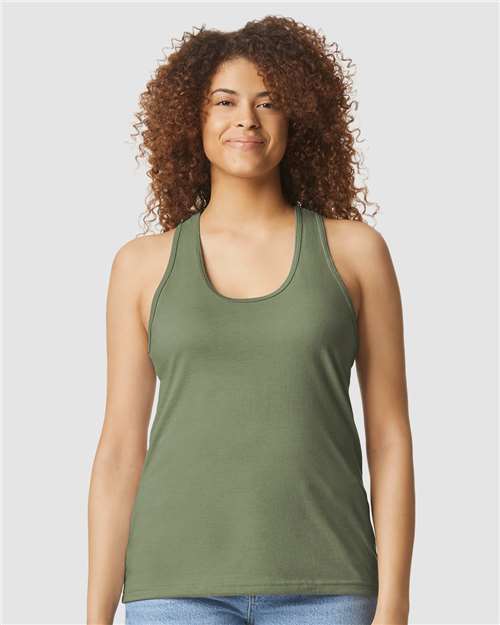 64220LCVC - Women's Softstyle® CVC Racerback Tank Top