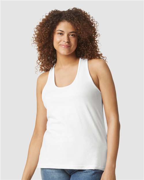 64220LCVC - Women's Softstyle® CVC Racerback Tank Top