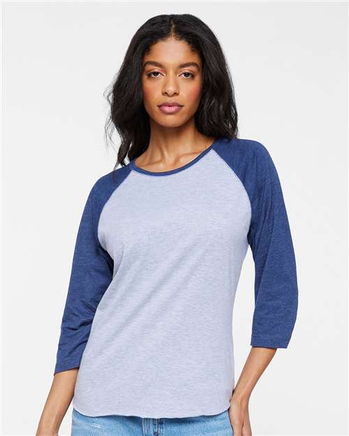 3530 - Women's Baseball Fine Jersey Three-Quarter Sleeve Tee