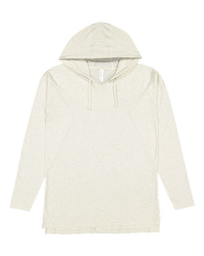 6917 - Unisex Fine Jersey Hooded Long Sleeve Raglan Tee