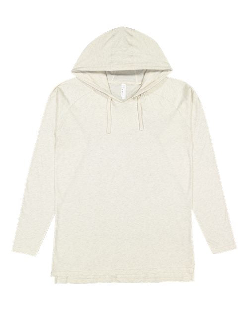 6917 - Unisex Fine Jersey Hooded Long Sleeve Raglan Tee