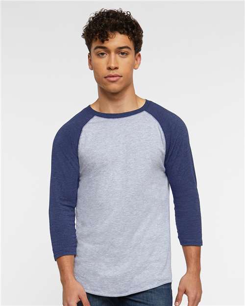 6930 - Unisex Baseball Fine Jersey Three-Quarter Sleeve Tee
