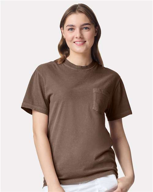 6030 - Unisex Garment-Dyed Heavyweight Pocket T-Shirt