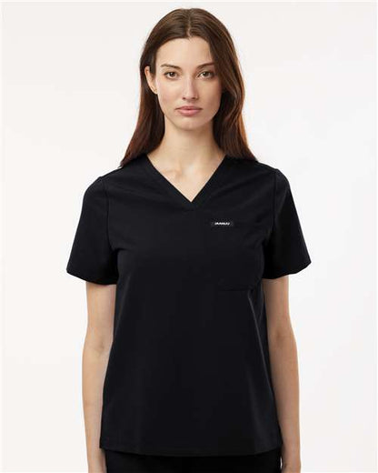 W10001 - Women's Rhena Essential 1-Pocket Scrub V-Neck Top