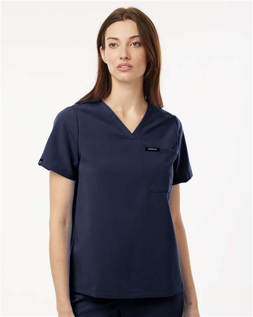 W10001 - Women's Rhena Essential 1-Pocket Scrub V-Neck Top