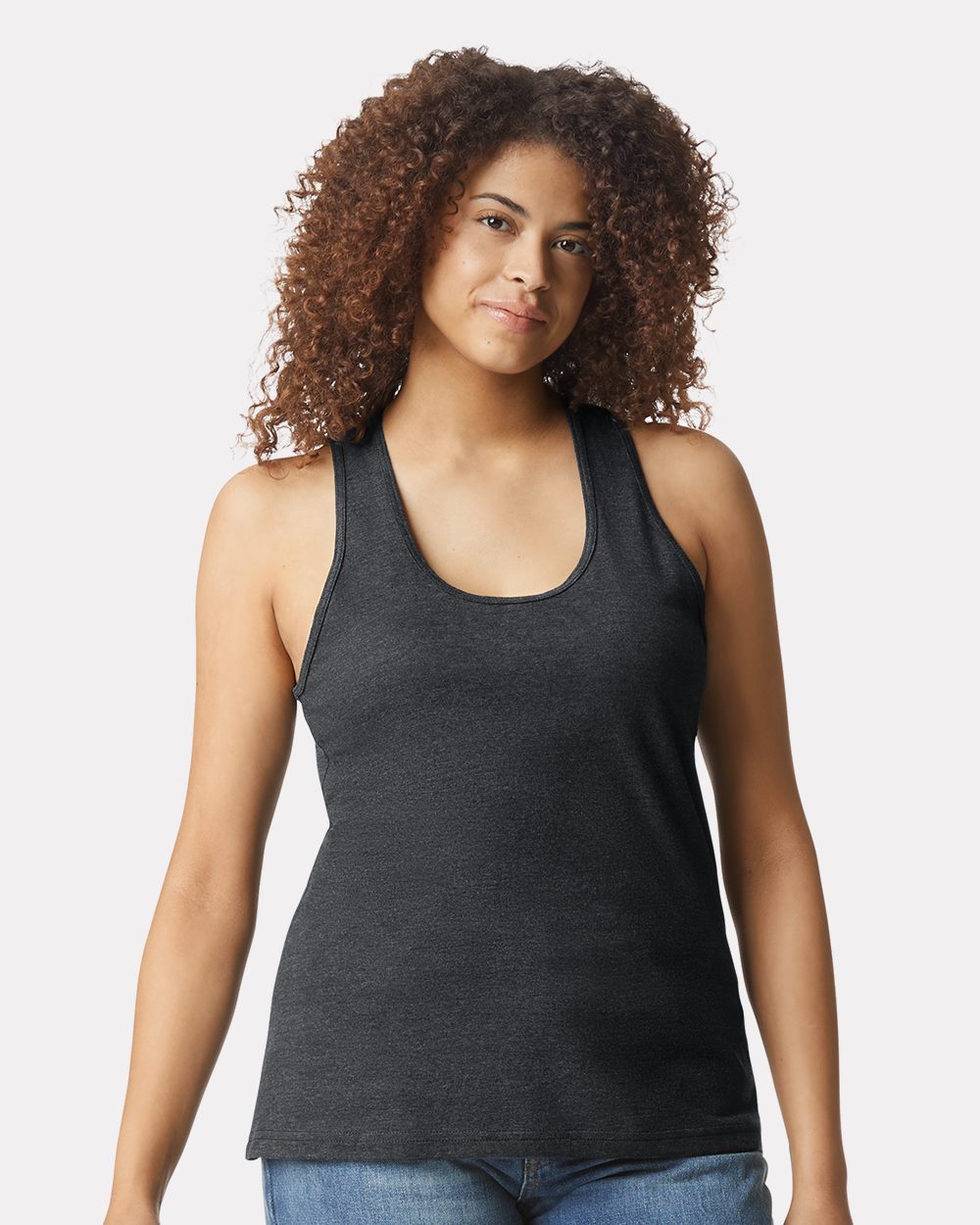 64220LCVC - Women's Softstyle® CVC Racerback Tank Top