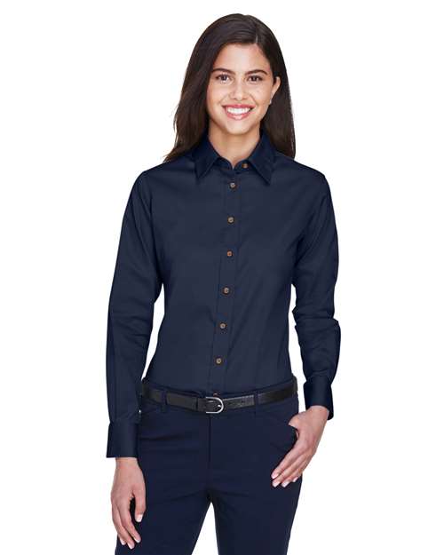 M500W - Women's Easy Blend™ Twill Dress Shirt with Stain-Release