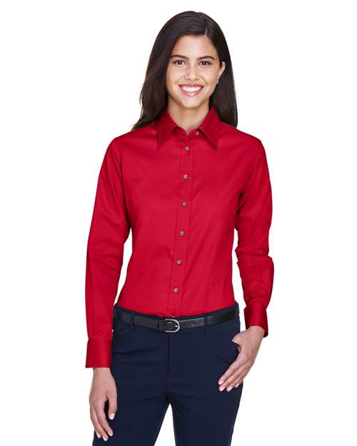 M500W - Women's Easy Blend™ Twill Dress Shirt with Stain-Release