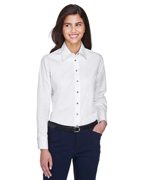 M500W - Women's Easy Blend™ Twill Dress Shirt with Stain-Release