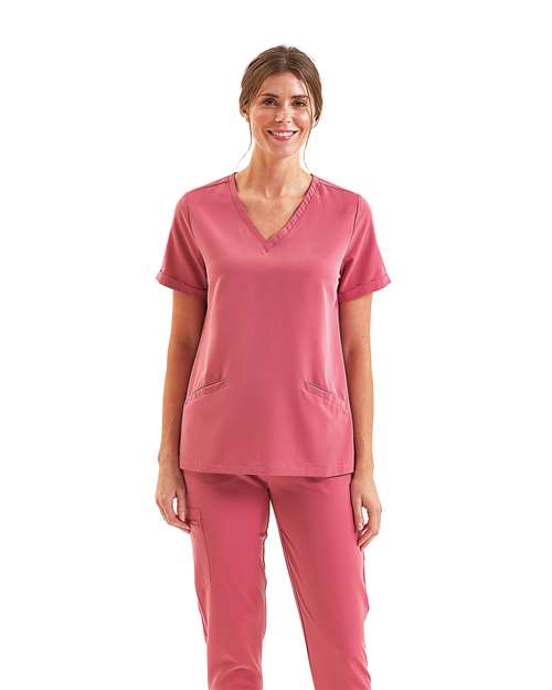 NN310 - Women's Invincible V-Neck Stretch Scrub Top