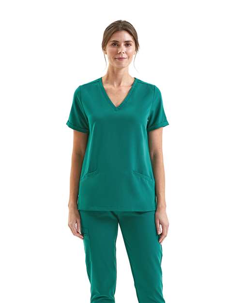 NN310 - Women's Invincible V-Neck Stretch Scrub Top
