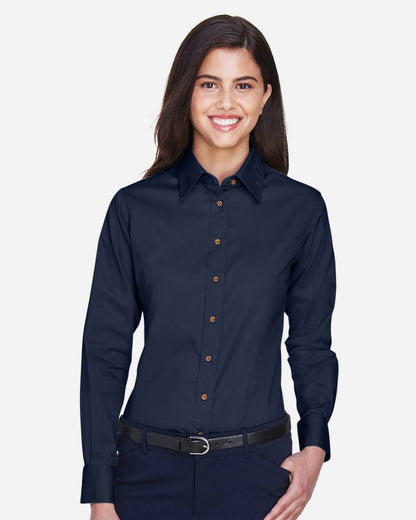 M500W - Women's Easy Blend™ Twill Dress Shirt with Stain-Release