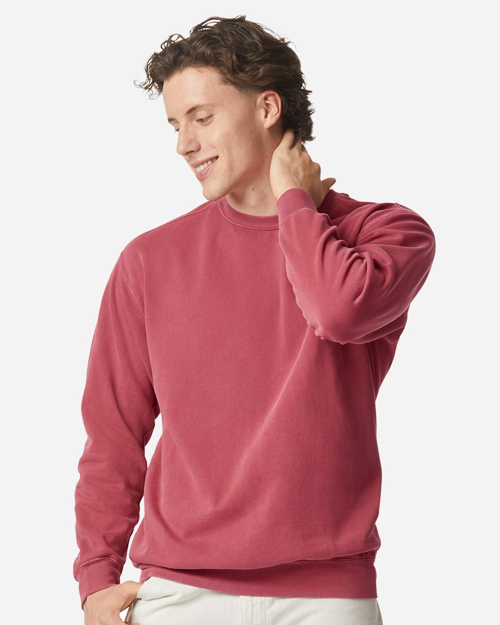 1566 - Unisex Garment-Dyed Crewneck Sweatshirt