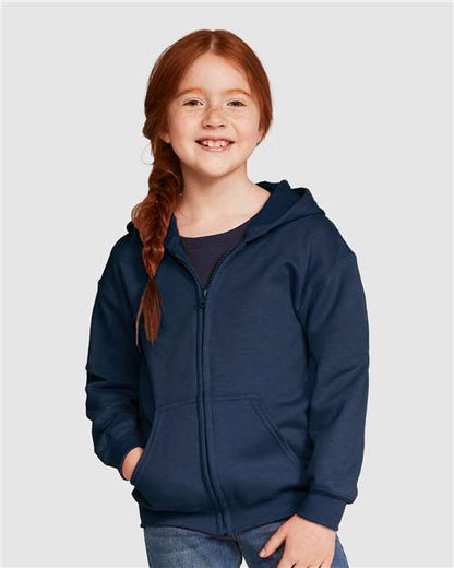 18600B - Youth Heavy Blend™ Full-Zip Hooded Sweatshirt