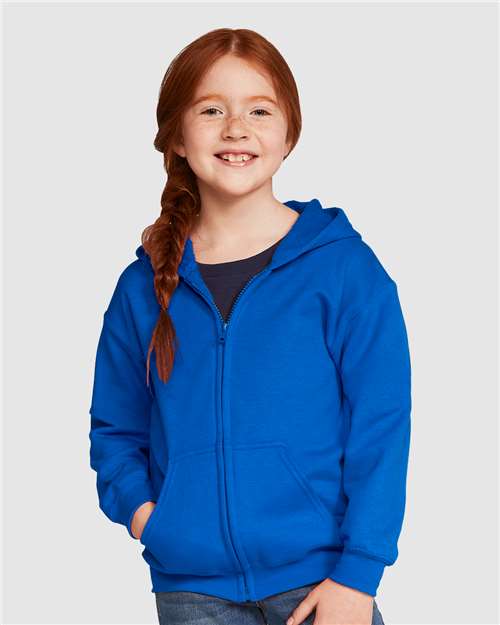 18600B - Youth Heavy Blend™ Full-Zip Hooded Sweatshirt