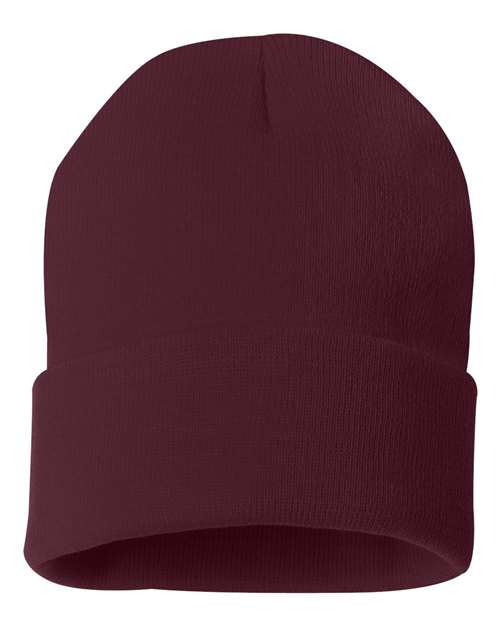 SP12 - 12" Solid Cuffed Beanie