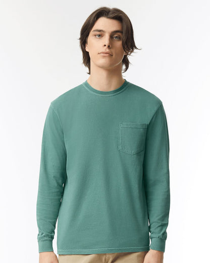 4410 - Unisex Garment-Dyed Heavyweight Long Sleeve Pocket T-Shirt