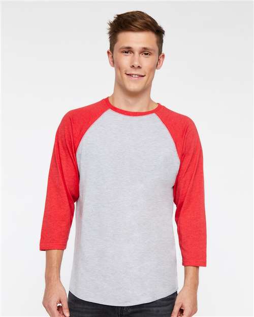 6930 - Unisex Baseball Fine Jersey Three-Quarter Sleeve Tee